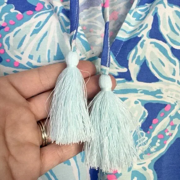 NWT Lilly Pulitzer Margot Tank Top Size S Blue Haven Pop Up Into The Deep Preppy - Picture 5 of 9